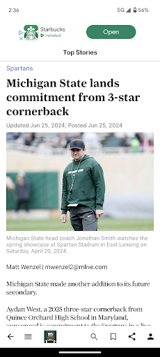 MLive.com: MSU Football News Screen 2