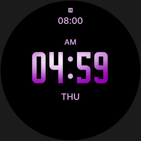 Soft Purple Modern Watch Face