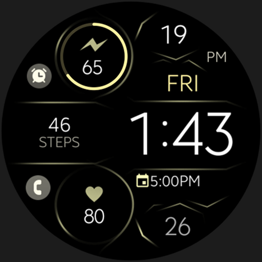 Digital Black v3 watch face logo