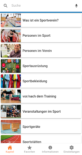 Android application Sportwörterbuch screenshort