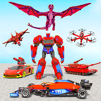 Flying Dragon Robot Game: Robot Transforming Games