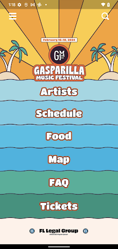 Android application Gasparilla Music Fest screenshort