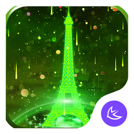 Neon Green Eiffel Tower-APUS L  Icon