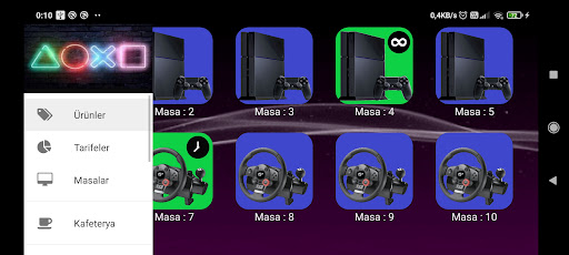 Android application Playstation Cafe Demo screenshort