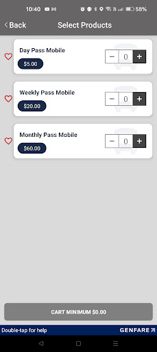 MTA Mobile Ticketing Screen 2