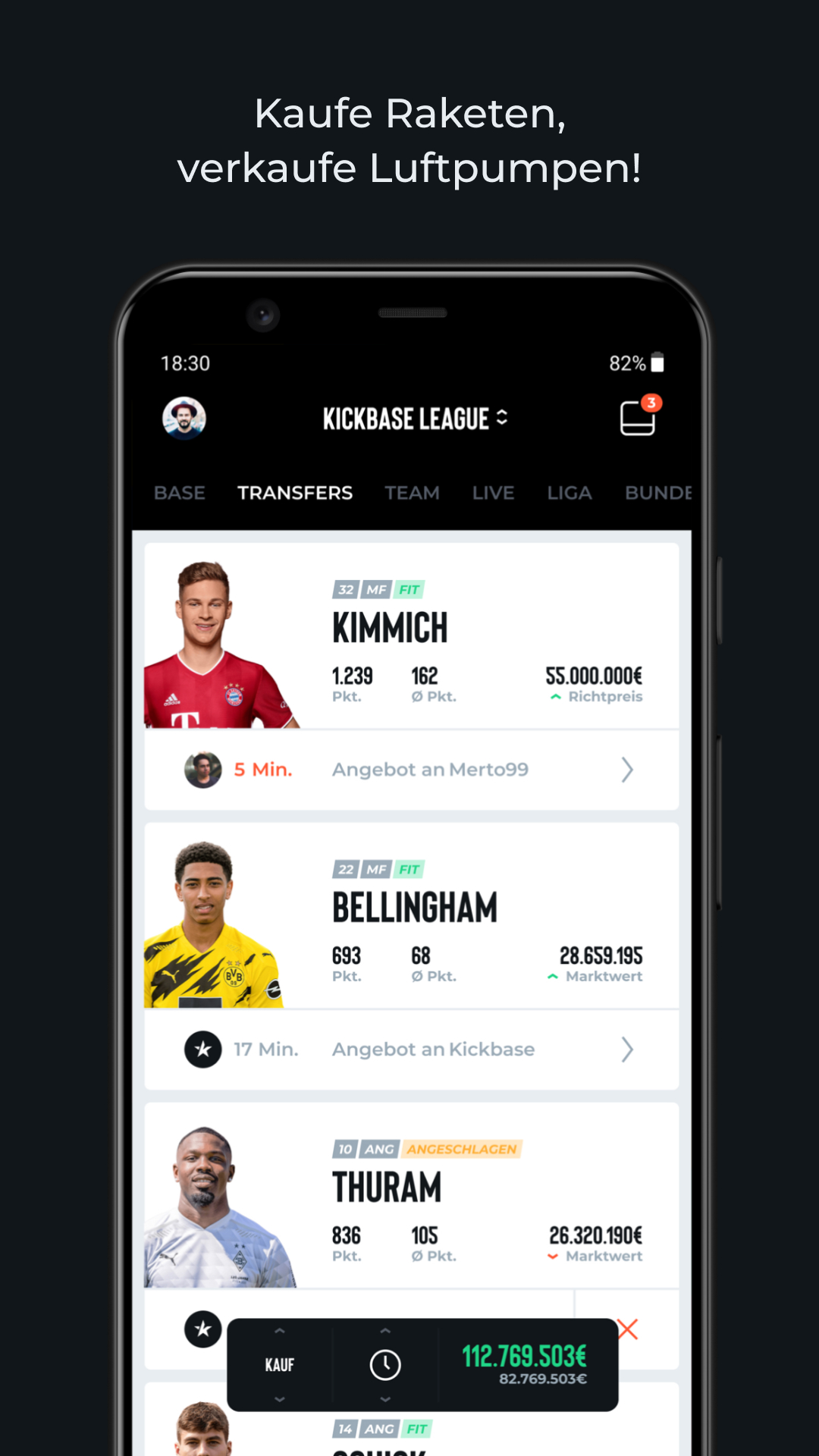 Android application Kickbase Bundesliga Manager screenshort