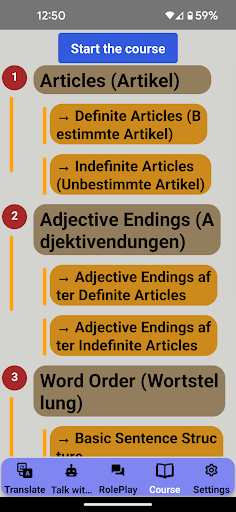 Tookee - Language Learning Screen 3
