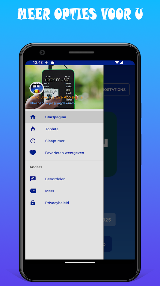 #9. Radio Joe 70s Live App België (Android) By: AppFies + Apps - Games & More