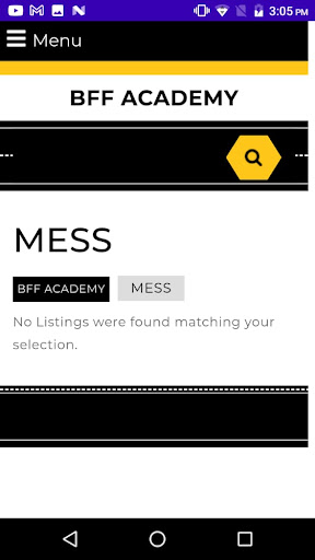 Android application BFF Academy screenshort