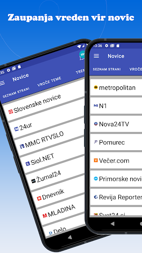 Android application Slovenija Novice screenshort