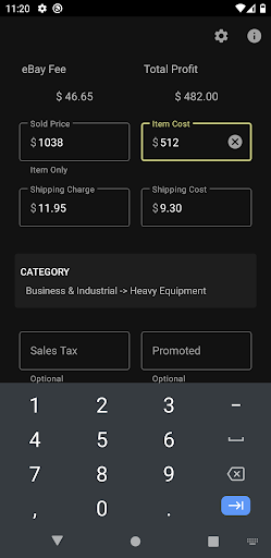 Final Fee Calculator Screen 3