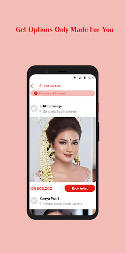 Android application Blusherie screenshort