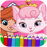 Princess Pet Coloring Game icon