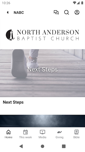 Android application North Anderson Baptist Church screenshort
