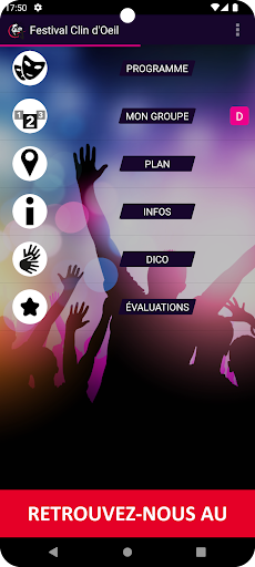 Android application Festival Clin d'Oeil screenshort