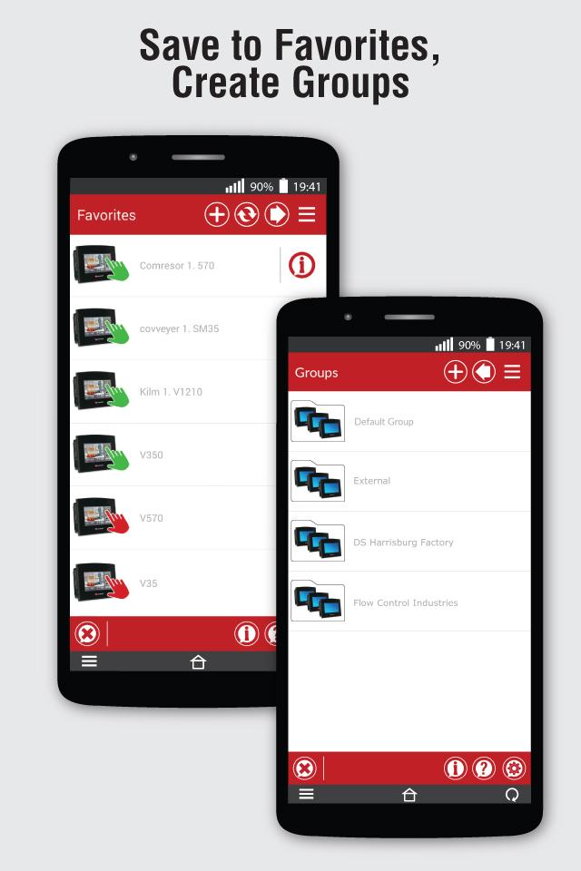 Android application Unitronics’ Remote Operator screenshort