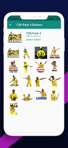 CSK IPL 2021 Stickers