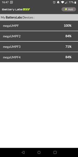 BatteryLabs Analytics Screen 2