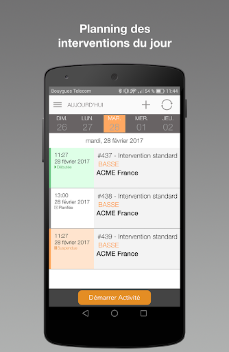 Aperçu de l'application