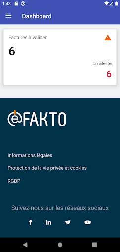 Android application e-FAKTO screenshort