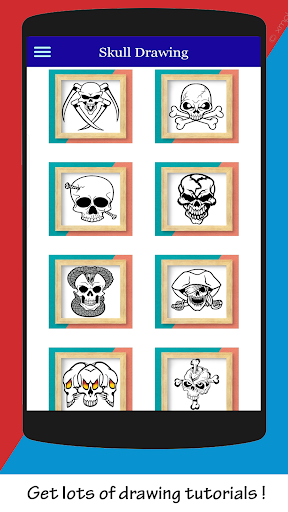 Android application How to Draw Skull Tattoo Easy screenshort
