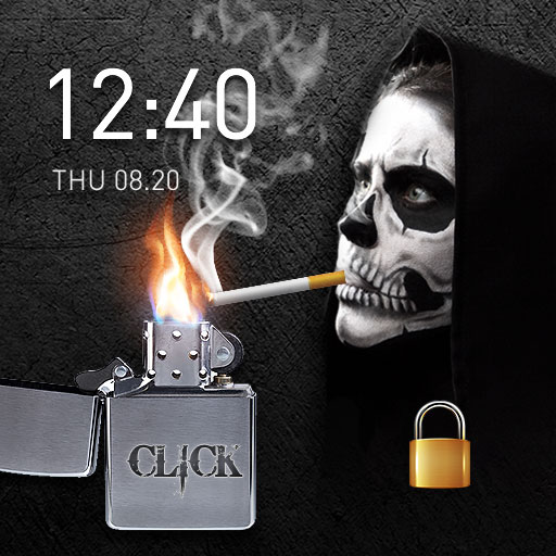 Cigarette Smoking Lock Screen  Icon