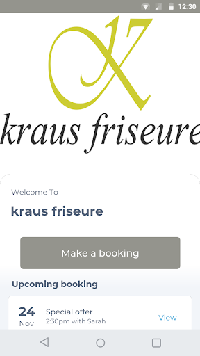 Android application kraus friseure screenshort