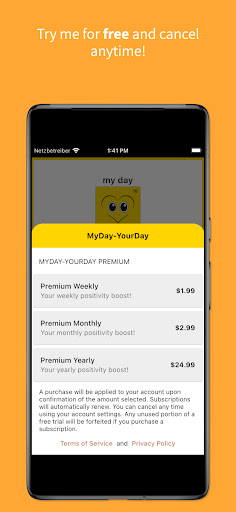 myDay-yourDay Screen 2