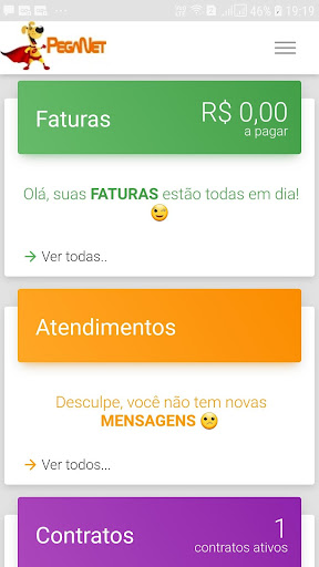 Android application PegaNet Central Assinante screenshort