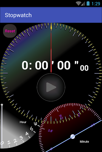 Android application Simple stopwatch screenshort