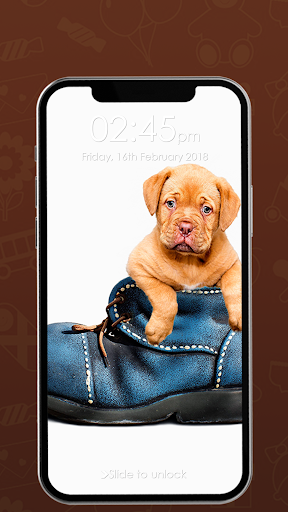 Android application Puppy Dog Pin Lock Screen screenshort