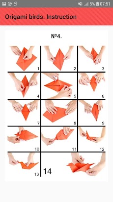 Origami birds. Schemes, instruのおすすめ画像5