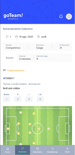 Android application goTeam! Sports screenshort
