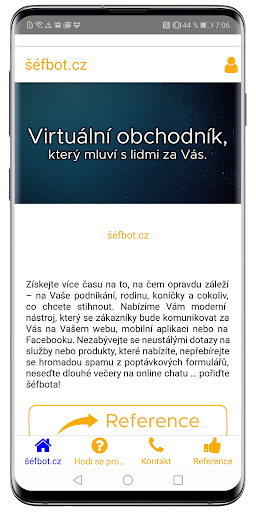 Android application šéfbot.cz screenshort