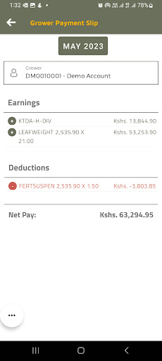 KTDA Farmers App Screen 3