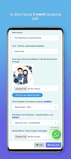 Android application Indoinvite - Undangan Digital screenshort
