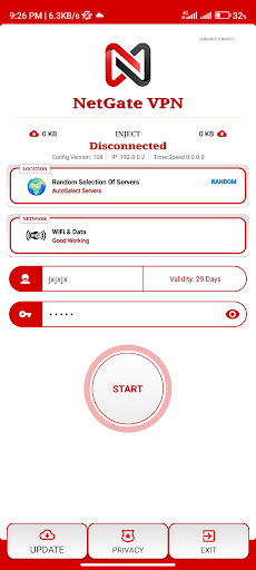 Android application NetGate VPN screenshort