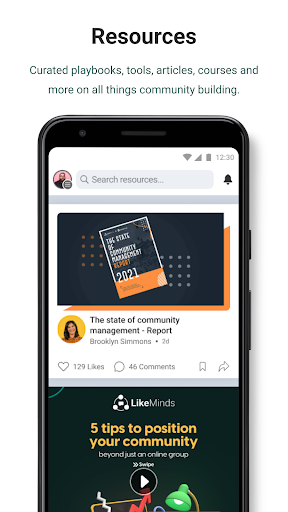 Android application CommunityHood by LikeMinds screenshort