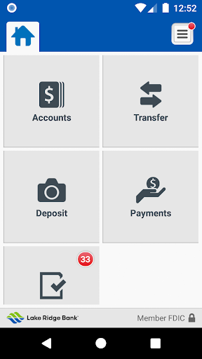Lake Ridge Bank: Go Mobile Screen 3