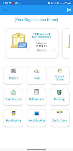 Android application finRize Mobile App screenshort