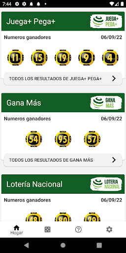 Android application Resultado | Loteria | Numeros screenshort