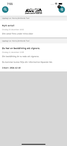 Norra Jämtlands Taxi Screen 2