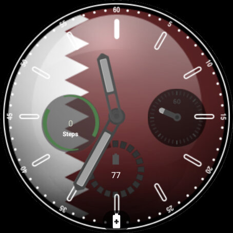 Android application Qatar Flag Watchface screenshort