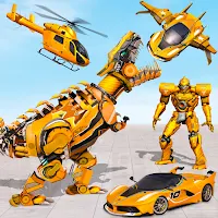 Flying Taxi Robot Car Games 3D
