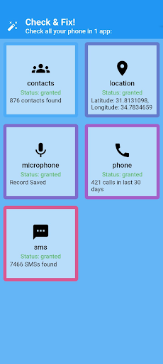 Android application Check & Fix screenshort
