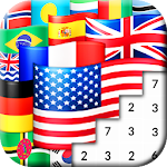 Cover Image of Download Pixel Art Flags Color By Numbe  APK