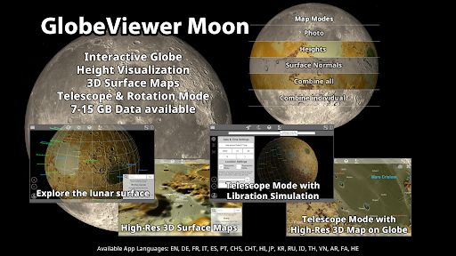 Android application GlobeViewer Moon screenshort