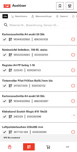 Android application eLogistics® NXT screenshort