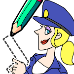Cover Image of Baixar Desenhe Polícia Feliz - Jogos de Desenhar  APK