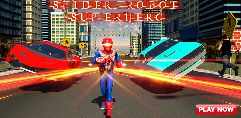 Spider Robot Superhero Crime CIty Rescue Mission